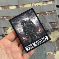 The Medic Tarot Card Badge Tactical Skeleton Soldier Printed Hook and Loop Morale Sticker