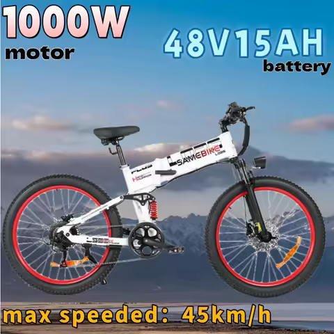Foldable Samebike LO26 PLUS Electric Bike 48V 15Ah Battery 1000W Motor e bike 45KM/H Max Speed 26 in