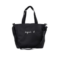 HYRTU Agnes.b Japan Ins Tide Women's Double-sided Canvas Fashion Male and Female Students Shoulder Portable Slung Shopping Large-capacity Tote Bag. 1021