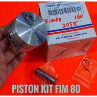 PISTON KIT FIM 80 DIAMETER 57|58|59|60 PEN 13 CUSTOME DOME RAW/DOME - BOYRENK RACING