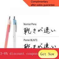 energel pen Pentel Energel Clena BLN75 Gel Pens 0.5mm Quick Drying Ballpoint Pen Sign Pen Striped Body Soft Holder Japan