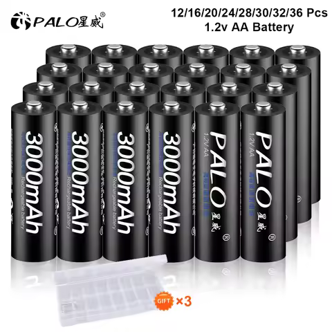 12/16/20/24//28/30/32/36pcs 1.2V AA Rechargeable Batteries 3000mAh Ni-MH AA Rechargeble Battery