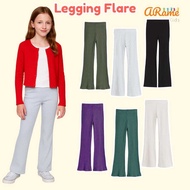 Arame - Girls' Flare Leggings, White Pants for Girls' August 6-14 Years