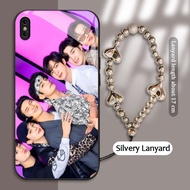 Tempered Glass case For Apple iphone X XR XS MAX Casing Handphone BTS idol Korea Casing hp Custom co