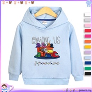 Among Us Cartoon Boys Girls Hooded Sweater Anak Sweater Game for Kids Cosplay Printed Costume