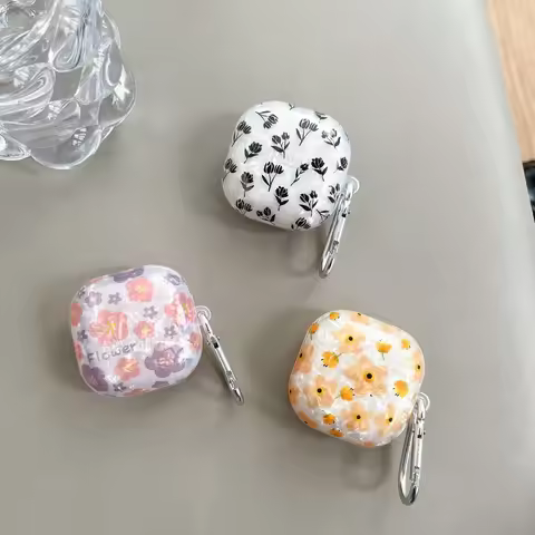 Cover for Samsung Galaxy Buds FE/Live/Buds2/Buds Pro Cute Flower for Girl Earphone Protector Accesso