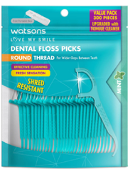 Watsons วัตสันไหมขัดฟันชนิดด้าม ถุงใหญ่ 300 ชิ้น