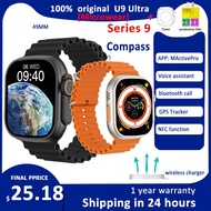 ZZOOI Original U9 Ultra Smart Watch Series 9 2.2 Big Screen IP68 Waterproof 49mm NFC GPS Tracker Sport Smartwatch Men With Compass