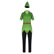 LILLIWEEN Peter Pan Costume Elf Outfit Halloween Cosplay Suit for Men Women
