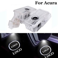 2Pcs LED Car Door Ghost Light For Acura MDX RLX ZDX TLX Auto Emblem Laser Logo Projector Welcome Lam