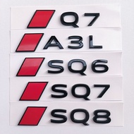 Suitable for New Style Audi Car Logo Modified SQ8 SQ7 SQ6 A3L S3 A5L Rear Tail Logo Word Logo Decora