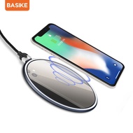 Basike🎁ได้รับ2-3วัน🎁15วัตต์ที่ชาร์จไร้สาย wireless charger ชาร์จแบตไร้สาย ที่ชาจไร้สาย iphone Qi ไวเลสชาร์จสำหรับแท่นชาร์จไร้สายTYPE-C ชาร์จเร็วสำหรับ iPhone 13 12 11 10 9 8 Pro Max Mini , Samsung S6/S7/S8/S9, Galaxy Note7/ Note8,Huawei Xiaomi Jet Black