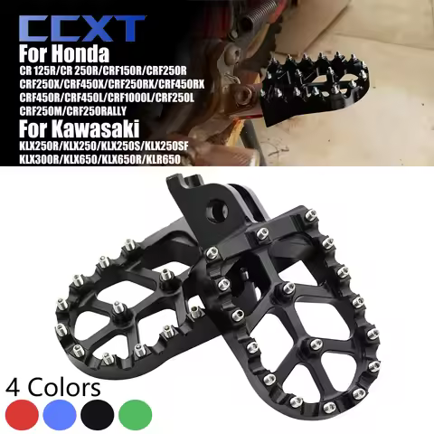 CNC Rests Pedals Footpegs Foot Pegs For Kawasaki KX KLX KXF 250F 450F 250X 450X 250 450 450R 2006-20