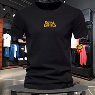 PREMIUM T-SHIRT FOR MEN/WOMEN TSIRT ROYAL ENFIELD TEXT GOLD 100% PREMIUM QUALITY/TSIRT COTTON T-SHIR