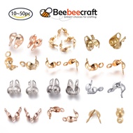 Beebeecraft 10~50 pcs 304 Stainless Steel Bead Tips Calotte Ends Clamshell Knot Cover for Knots &amp; Crimp Findings Crafts