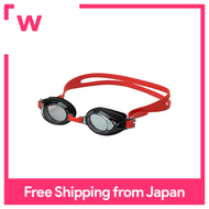 FINA Approval] arena Swimming goggles for junior [Trenty] Black × Smoke × Red Free Size Anti-glare (Linon function) AGL-4100J