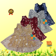 Dress Full Brokat Lidya Yukensi PREMIUM Baju Anak Anak Perempuan Usia 1-6 tahun, Gaun Pesta Brukat Lebaran Pusat Grosir Pakaian Murah