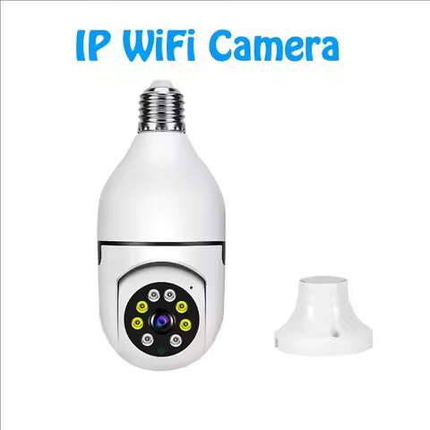 4G WiFi IP Camera E27 Bulb Camera 2MP Wireless Baby Monitor with AI Tracking, Security Video Surveil
