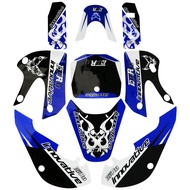 Blue Decals Graphics Sticker Kit For KLX110 KX65 Plastics DRZ110 RM65 125cc 140cc