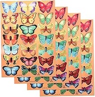 4 Sheets Butterfly Wall Sticker Whimsigothic Decor Flower Ornaments Mirror Sticker Dragonfly Stickers Mural Stickers Kids Room Decor Home Decoration Removable 3d Decorations Pvc