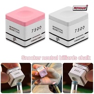 ROWAN1 TP7500 Billiard Chalk, Square Fine Powder Snooker Neutral Pool Chalk,  Pink/Grey Non-slip Bil