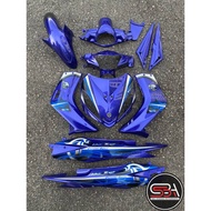 COVERSET BODYSET YAMAHA LC135 V1 BIRU FULL BATIK EXTREME SPIRIT ORIGINAL M SEKI STRIPE SIAP TAMPAL (