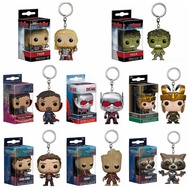 Funko Pop Marvel Keychains Hulk Loki Thor Star-Lord Guardians of the Galaxy Anime Dolls Action Figures Collections Kids Gift