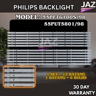 55PFT6100S/98/55PUT5801/98/55PFT5200/98 PHILIPS" LED TV BACKLIGHT (LAMPU TV) PHILIPS 55 INCH LED TV 