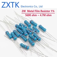 20PCS Metal Film Resistor 2W 560K 620K 680K 750K 820K 910K 1M 1.2M 1.5M 1.8M 2M 2.2M 4.7M 1% ohm