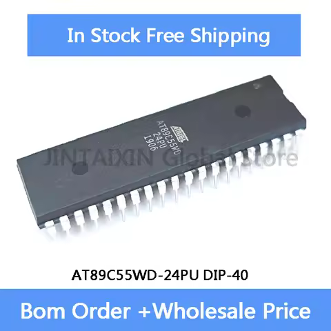 5pcs AT89C55WD-24PU AT89C55WD 24PU DIP-40 IC Chip In Stock Wholesale