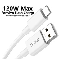 For vivo USB Type C Cable 6A 80W 66W 44W Fast Charger Flash Charging Data Cord for V30 V29 Y03