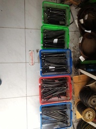 baut 1/2 inch panjang 27 cm satu set baut mur besi baja baut besar