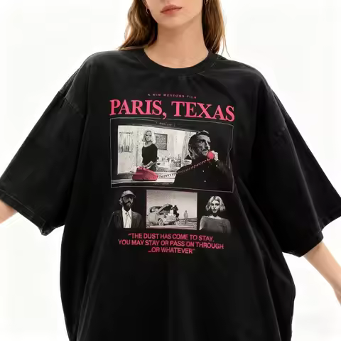 Paris Texas 1984 Movie Tee Shirt Wim Wenders T-shirt Black Classic Tee Gildan 5000 Streetwear Harry 