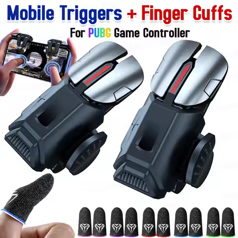 G21 Mobile Phone Game Trigger Gamepad Joystick 6-Finger Aim Shooting L1 R1 Key Button Game Fingertip