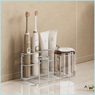 HS 304 Stainless Steel Toothbrush Holder Wall Mounted No Drill Bathroom Cup Rack HS