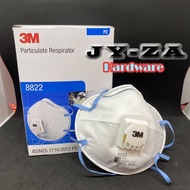 หน้ากาก 3m 8822 P2 เทียบได้กับ N95 สำหรับงานบัดกรี หลอมโลหะ พร้อมวาล์วระบายอากาศ (1ชิ้น ยกกล่อง)