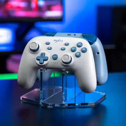 Universal Acrylic Game Controller Stand for Xbox PS4 PS5 Switch Pro with Cable Organizer for desk De