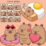UV875 Capybara Cartoon Heat Transfer Stickers for Clothes Shirt Appliques Washable Vinly Capybara He