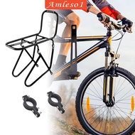 [Amleso1] Front Rack, Carrying Bag, Luggage Rack, Practical Front Rack for Mountain Bike, Road Bike, Folding Bike, Shopping