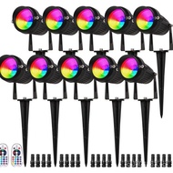 6wRF Ground Spotlight9w Wide Pressure12w5w3w Garden Light Landscape Light Wattle12v24v RGBRGBW Contr