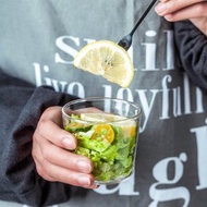 HOTBUY - 【帶蓋】日式條紋布丁杯 牛乳杯 水果沙拉碗 透明玻璃碗 沙律碗 布甸杯 小碗 小玻璃碗 甜品碗 甜品杯