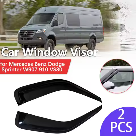 Window Visor for Mercedes Benz Sprinter W907 910 VS30 2019~2025 Shelter Eyebrow Vent Awning Smoke De