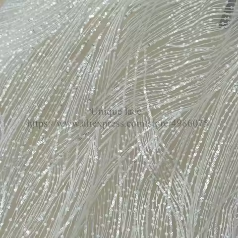 Newest bridal Fashion french lace fabric 51 inches wedding dress fabric lace fabric ivory wedding dr