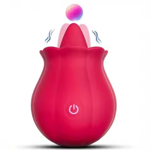 Powerful Rose Tongue Licking Vibrator for Women G-Spot Vagina Stimulator Nipple Clitoris Massager fo