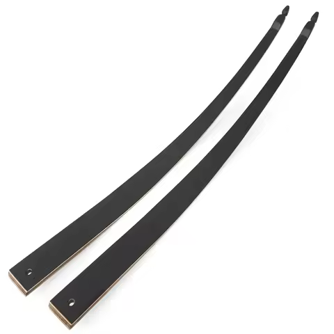 60" Recurve Bow Limbs Black Hunter Longbow 25-60lbs Bamboo Core Limbs For Archery Hunting