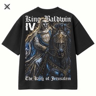 VOXLUX.ID KING BALDWIN IV THE KING OF JERUSALEM T-SHIRT - BOXY OVERSIZED UNISEX