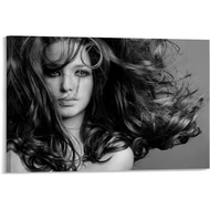 BRKENT Woman Curly Hair Design Art Poster, Poster for Hairdressing Salon Canvas Painting Wall Art Po