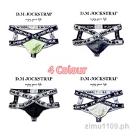 Thong [4 Colors Available] (M-XXL Size) Underwear D.M Men's Underwear Low-Waist Sexy Cotton Double-Strap Cross-Style Double Thong Trendy Thong
