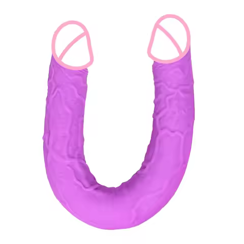 U Double Head Dildos Double Ended Realistic Flexible Jelly Dildos Masturbation Toys for Woman Dildos