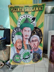 BENDERA PECINTA SHOLAWAT BONUS STIKER SPANDUK SYEKHERMANIA MAFIA SHOLAWAT AZZAHIR